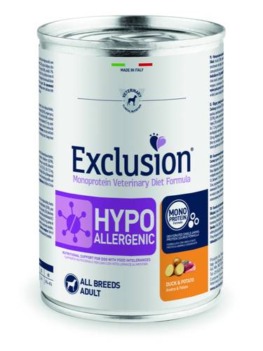 EXCLUSION Hypoallergenico Anatra e Patate 400g