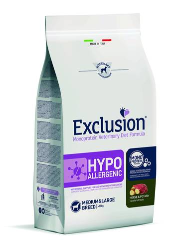 EXCLUSION Hypoallergenico Cavallo e Patate Medium/Large Breed