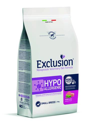 EXCLUSION Hypoallergenico Maiale e Piselli Small Breed
