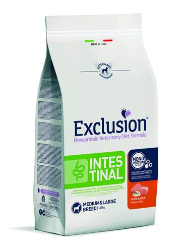 EXCLUSION Intestinal Maiale e Riso Medium/Large Breed