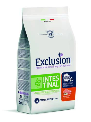 EXCLUSION Intestinal Maiale e Riso Small Breed