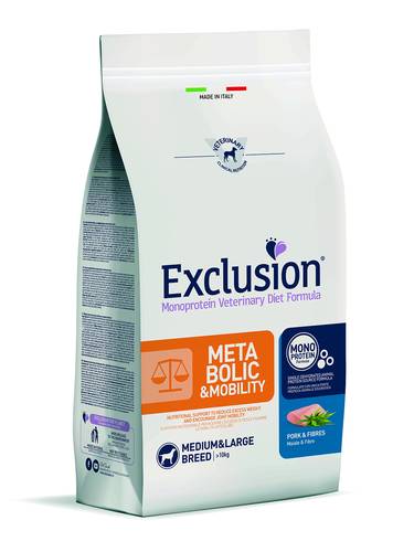 EXCLUSION Metabolic&Mobility Maiale e Fibre Medium/Large Breed