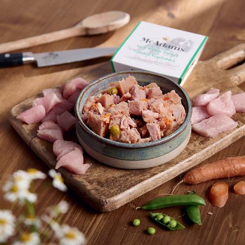 McAdams Tacchino Ruspante con Verdure dell'Orto Umido per cani