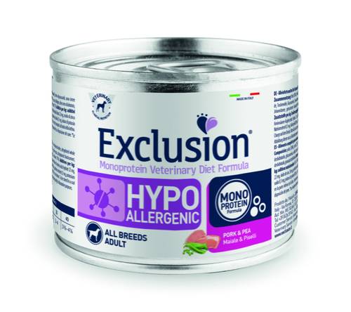 EXCLUSION Hypoallergenico Maiale e Piselli 400g