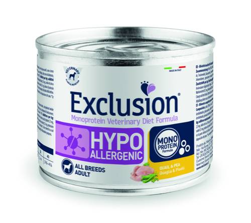 EXCLUSION Hypoallergenico Quaglia e Piselli 200g