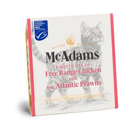 McAdams Cat Pollo Ruspante con MSC Gamberi dell'Atlantico Umido per gatti