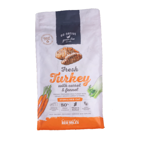 Go Native - Tacchino e carote per gatti sterilizzati
