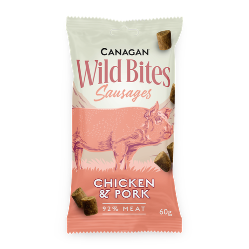 Canagan Wild Bites Sausages 60g - Chicken & Pork